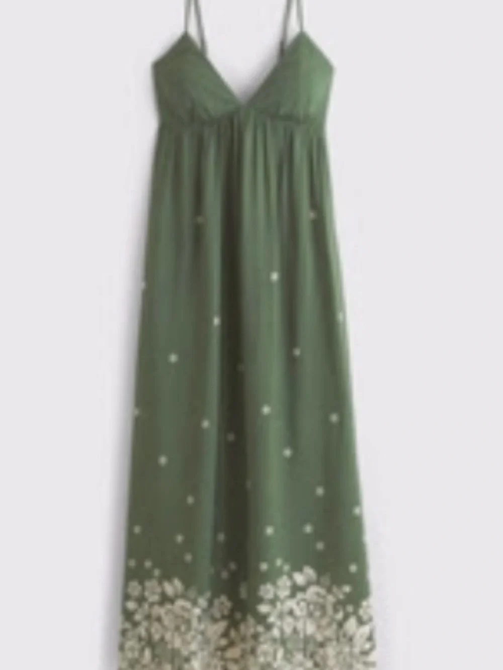 Abercrombie & Fitch Olive Green Floral Maxi Dress